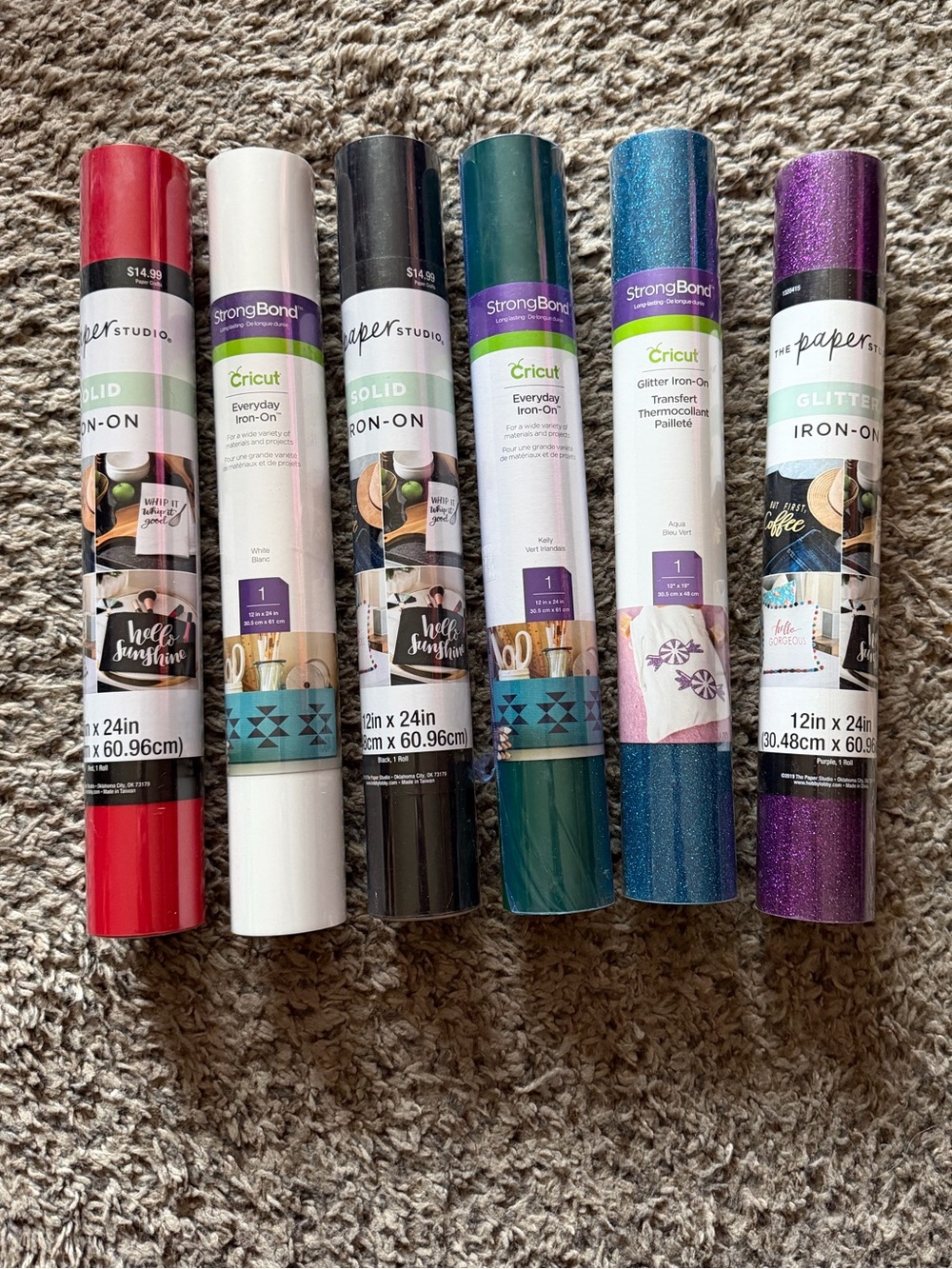 Cricut iron-on vinyl, multiple colors